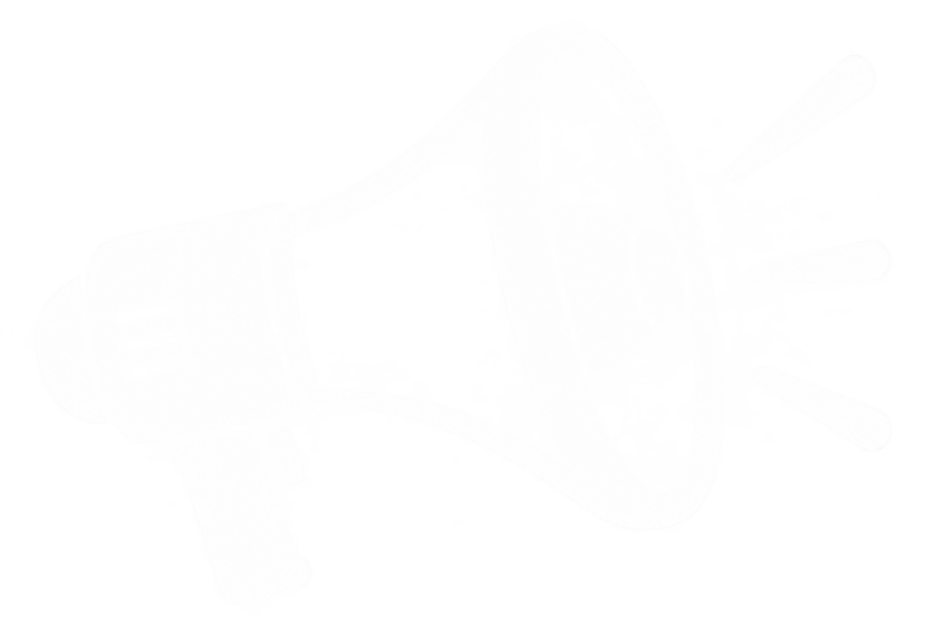 weiße megafon ikone mit schallwellen
